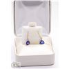 Image 2 : EC91-24 14KT YELLOW GOLD CUSTOM TANZANITE EARRINGS
