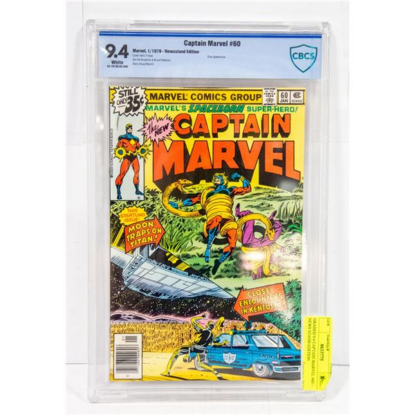 GRADED 9.4 CAPTAIN MARVEL #60 - NEWS STAND EDITION