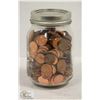 Image 1 : ESTATE MASON JAR FULL OF PENNIES