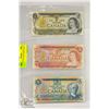 Image 1 : 1973/74/79 CANADIAN $1/$2/$5 BILLS- SET OF 3