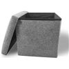 Image 1 : NEW GREY OTTOMAN FOOT STOOL AND STORAGE BOX