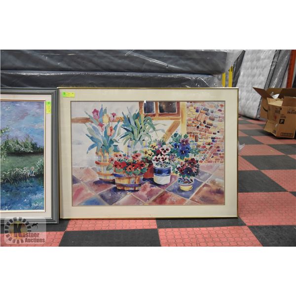 ROBERT A FLEMING WATERCOLOR - 40" X 29"