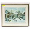 Image 1 : FRAMED AJ PAQUETTE PRINT 270/375 - 30" X 25"