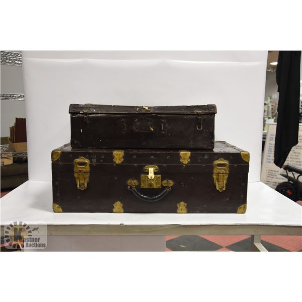VINTAGE LARGE AND MEDIUM LUGGAGE SUITCASES