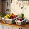Image 2 : NEW SET OF 3 GREENSTELL HAND WOVEN BASKETS WITH