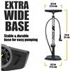 Image 2 : NEW BV BICYCLE FOOT PUMP, 160PSI, WITH GAUGE AND