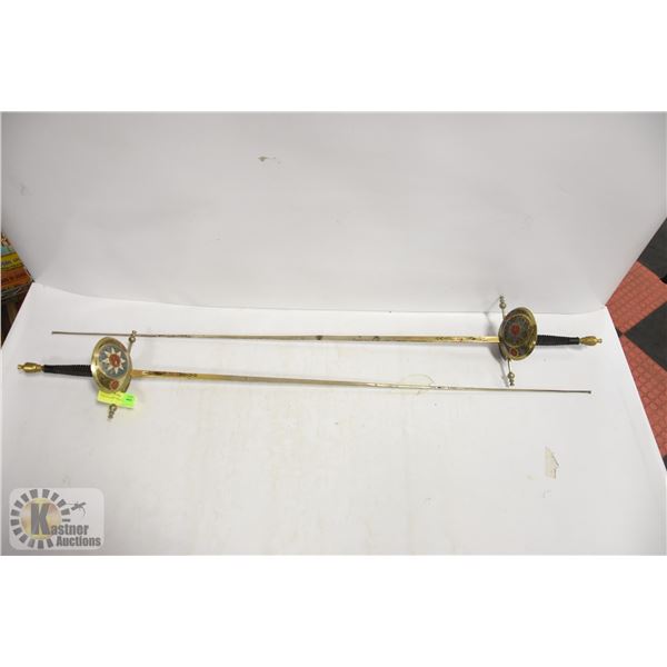PAIR OF RAPIER SWORDS