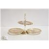 Image 1 : 3 TIER SILVER SERVING PLATTER APPROX 10" TALL
