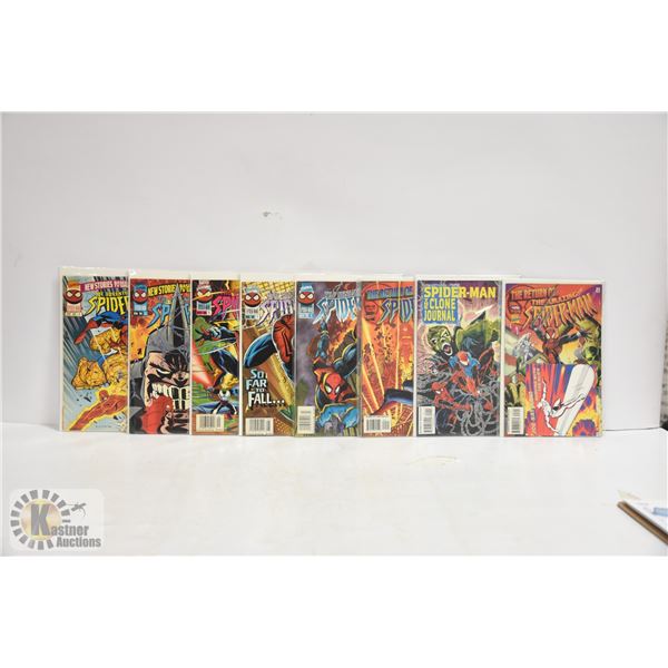 LOT OF 8 SPIDERMAN COMICS