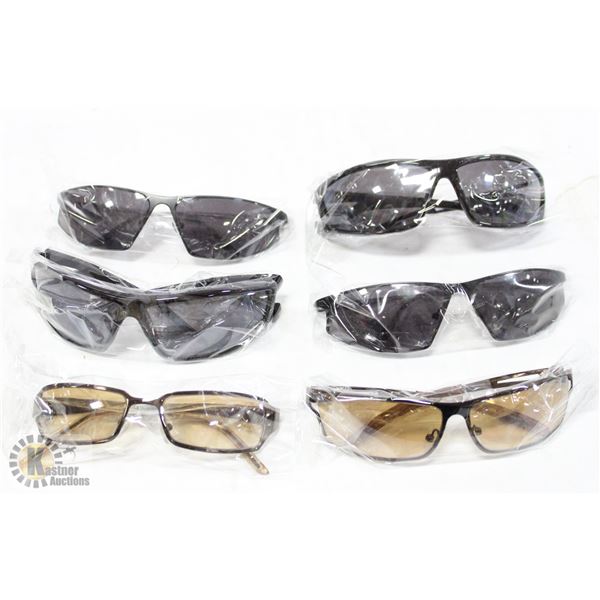 BOX OF 6 SUNGLASSES, VARIOUS STYLES