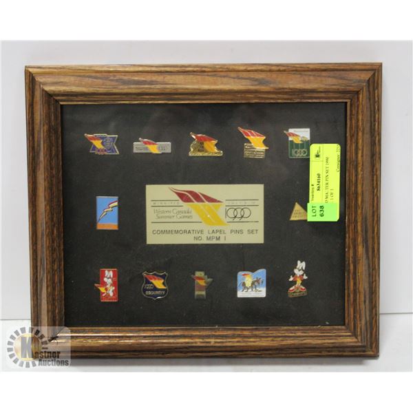 FRAMED MASTER PIN SET 1990 W.C.S.G. 1 OF 1