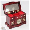 Image 2 : JEWELRY MUSICAL BOX WITH CLOCK BUILT IN