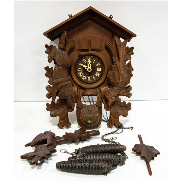 WEST GERMAN BLACK FOREST CUCKOO CLOCK COMPLETE
