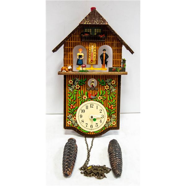 WEST GERMAN BLACK FOREST CUCKOO CLOCK COMPLETE