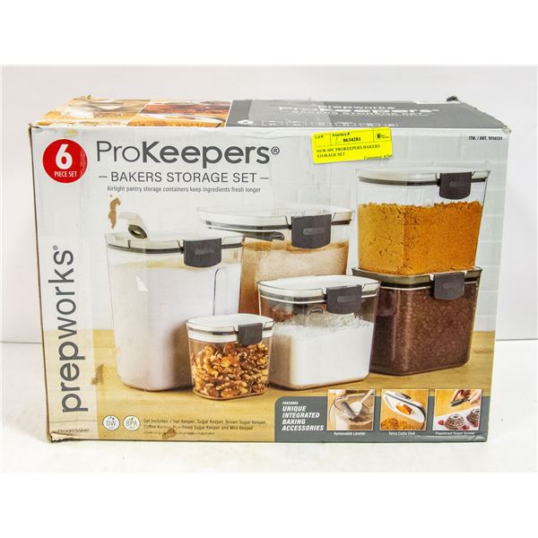 NEW 6PC PROKEEPERS BAKERS STORAGE SET