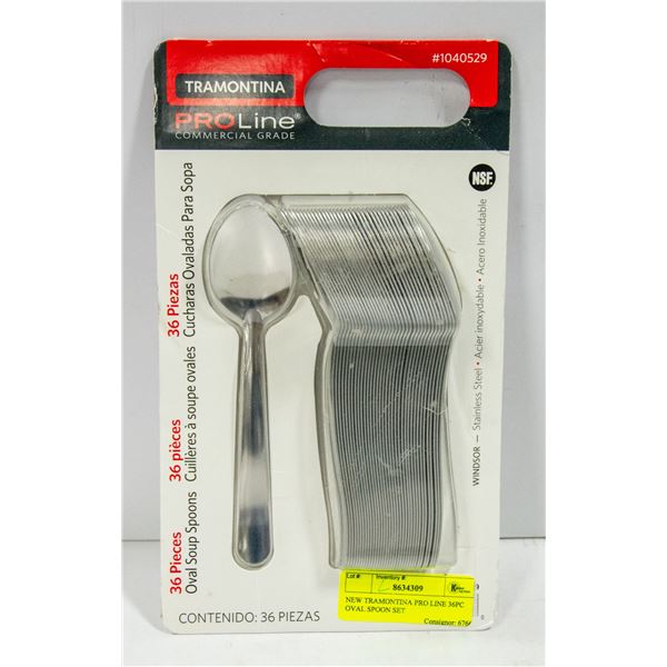 NEW TRAMONTINA PRO LINE 36PC OVAL SPOON SET