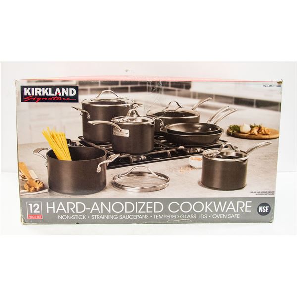 NEW KIRKLAND SIGNATURE 12 PC HARD-ANODIZED