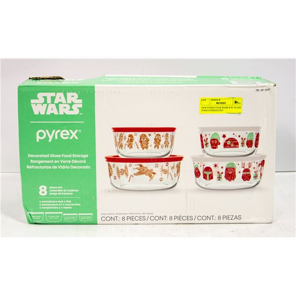NEW PYREX STAR WARS 8 PC GLASS FOOD STORAGE SET