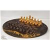 Image 3 : ORNATE WOOD CHESS BOARD