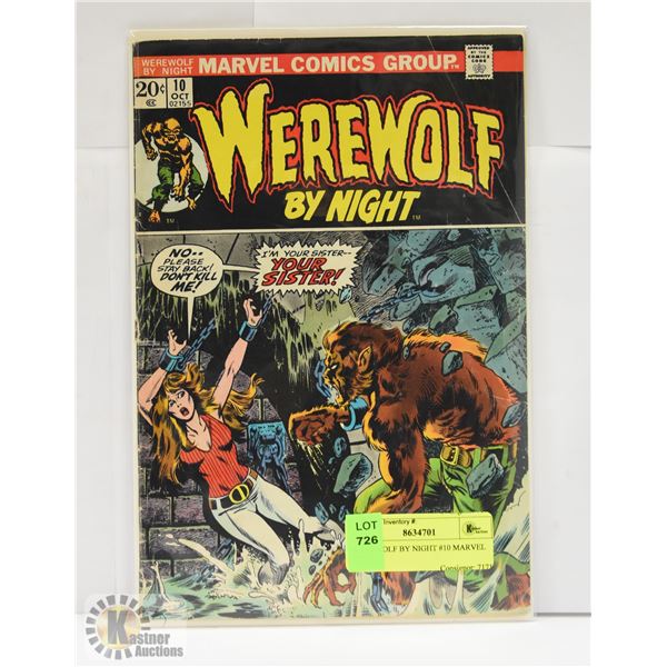 WEREWOLF BY NIGHT #10 MARVEL COMICS