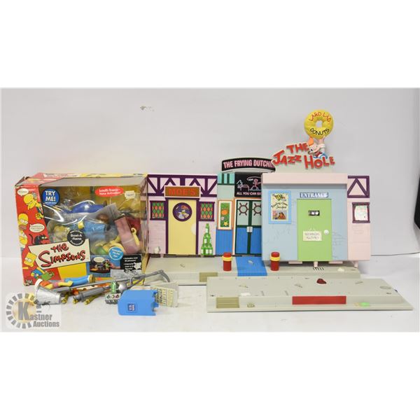 PLAYMATES SIMPSONS DOWNTOWN DIORAMA SET WITH