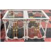 Image 1 : METAL/GLASS/BRASS END TABLES - SET OF 2