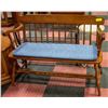 Image 1 : VILAS CANADA WOODEN HALLWAY BENCH W/ BLUE CUSHION