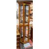Image 1 : WOODEN DISPLAY CABINET W/ GLASS SHELVES