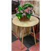 Image 1 : TABLE 26" WIDE + ARTIFICIAL PLANT - TOGETHER