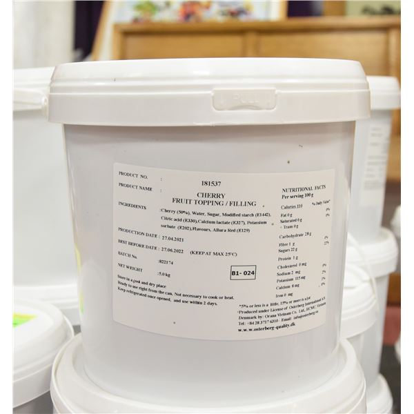 CHERRY PIE FILLING 5KG CONTAINER