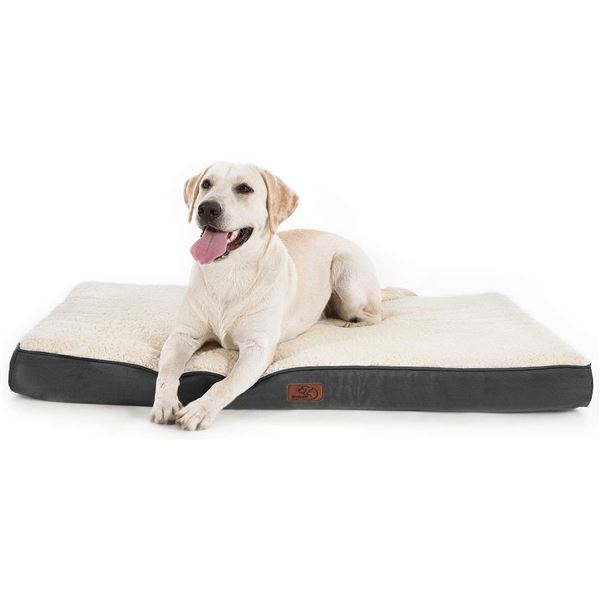 NEW BEDSURE COMFY PET BED, SHERPA TOP WITH SOFT
