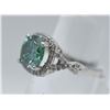 Image 2 : BZ814-50 14K WHITE GOLD FANCY COLORED MOISSANITE