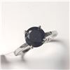 Image 2 : BZ802-18 14K WHITE GOLD 1.3CT BLACK DIAMOND RING