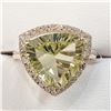 Image 1 : JS212-38 10K YELLOW GOLD QUARTZ DIAMOND RING