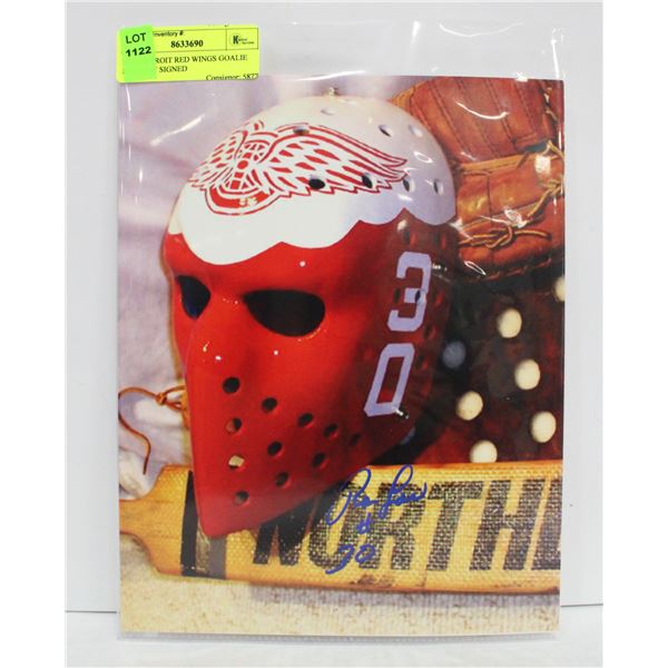 NHL DETROIT RED WINGS GOALIE RON LOW SIGNED