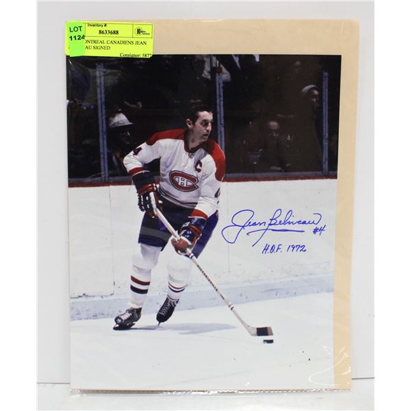 NHL MONTREAL CANADIENS JEAN BELIVEAU SIGNED
