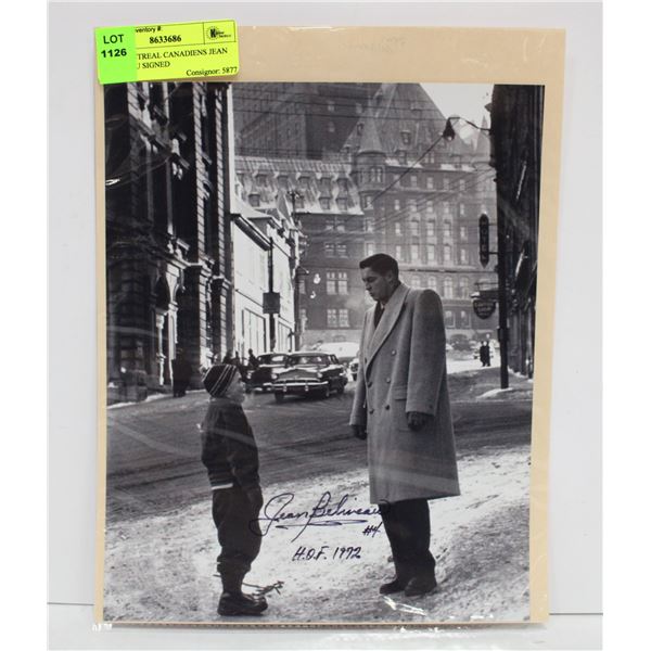 NHL MONTREAL CANADIENS JEAN BELIVEAU SIGNED