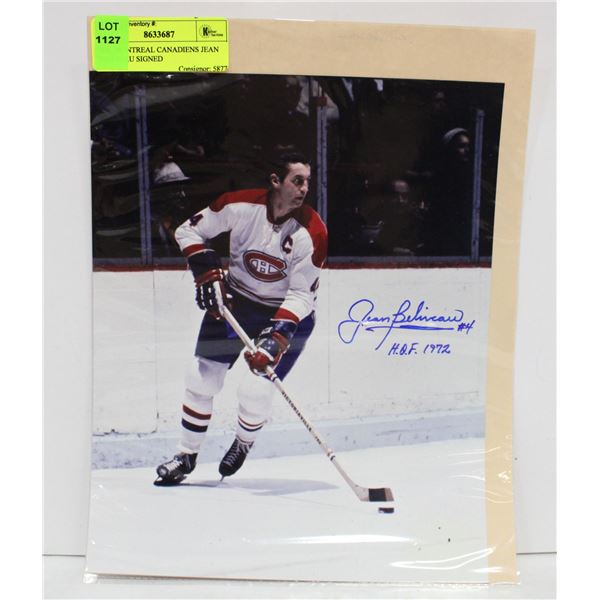 NHL MONTREAL CANADIENS JEAN BELIVEAU SIGNED