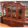 Image 1 : SOLID WOOD CARVED STYLE BUFFET WITH HUTCH
