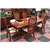 Image 1 : SOLID WOOD TABLE WITH 6 CHAIRS AND LEAFS