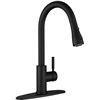 Image 1 : NEW REPACKAGED BLACK MATTE KITCHEN FAUCET WITH