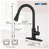 Image 2 : NEW REPACKAGED BLACK MATTE KITCHEN FAUCET WITH