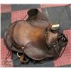Image 1 : WESTERN HORSE SADDLE - 16" FROM HORN TO BACK