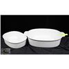 Image 1 : LOT OF 2 FRENCH WHITE CORNING WARE CASSEROLE
