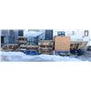 Image 1 : OUTSIDE BY THE TRAILER LARGE LOT OF WOOD PALLETS