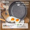 Image 2 : NEW SWISS GRANISTONE NON-STICK FRYING PAN, 9.5"