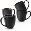 Image 1 : NEW IN BOX SET OF 4 BLACK COFFEE MUGS, CERAMIC