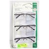 Image 1 : FOSTER GRANT READING GLASSES 3 PACK +2.00