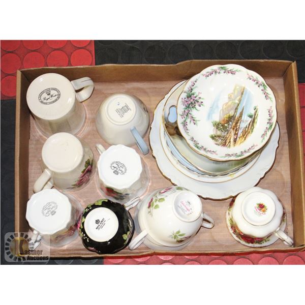 FLAT OF TEACUP/SAUCERS NIPPON ROYAL ALBERT MORE