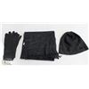 Image 1 : 3-PC CALVIN KLEIN HAT, SCARF & GLOVE SET -